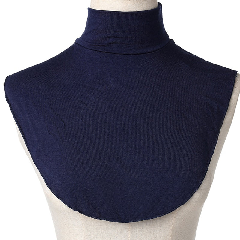 Neck Cover Fake Collar Women Cotton Jersey Hijab Ramadan Muslim Fashion Inner Cap Turban Islam Clothing Modal Turtleneck