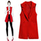 Vest For Women Sleeveless Jacket Coat Long Vest Blazer Formal Work Ladies Office Vintage Slim Suit Waistcoat Female Oversize
