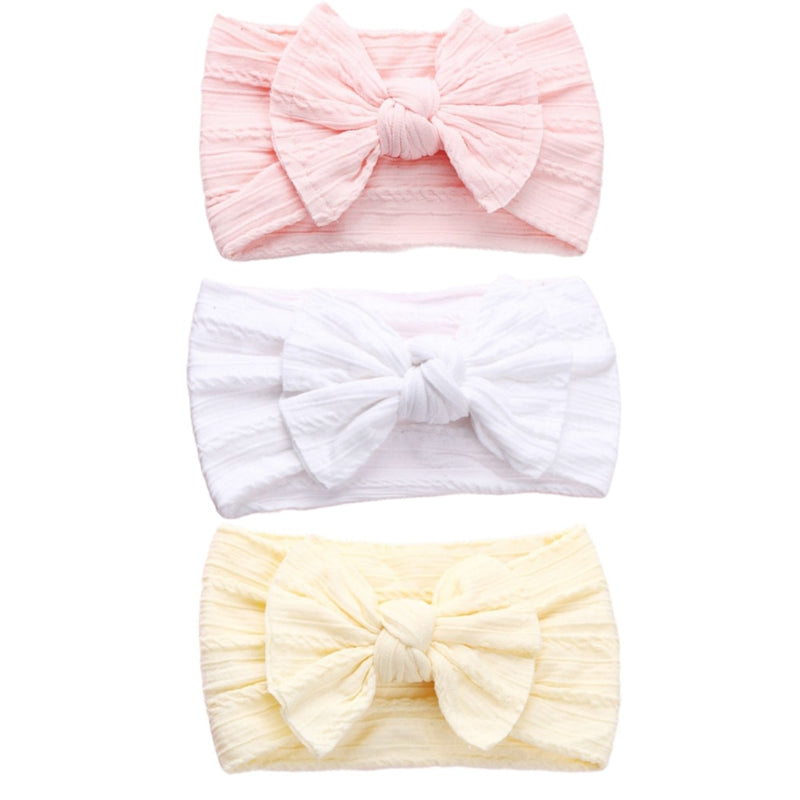 3pcs/lot Cable Knit Baby Girl Headband Bandeau Bebe Nylon Headbands for Newborn Girls Elastic Hair Band Baby Hair Accessories