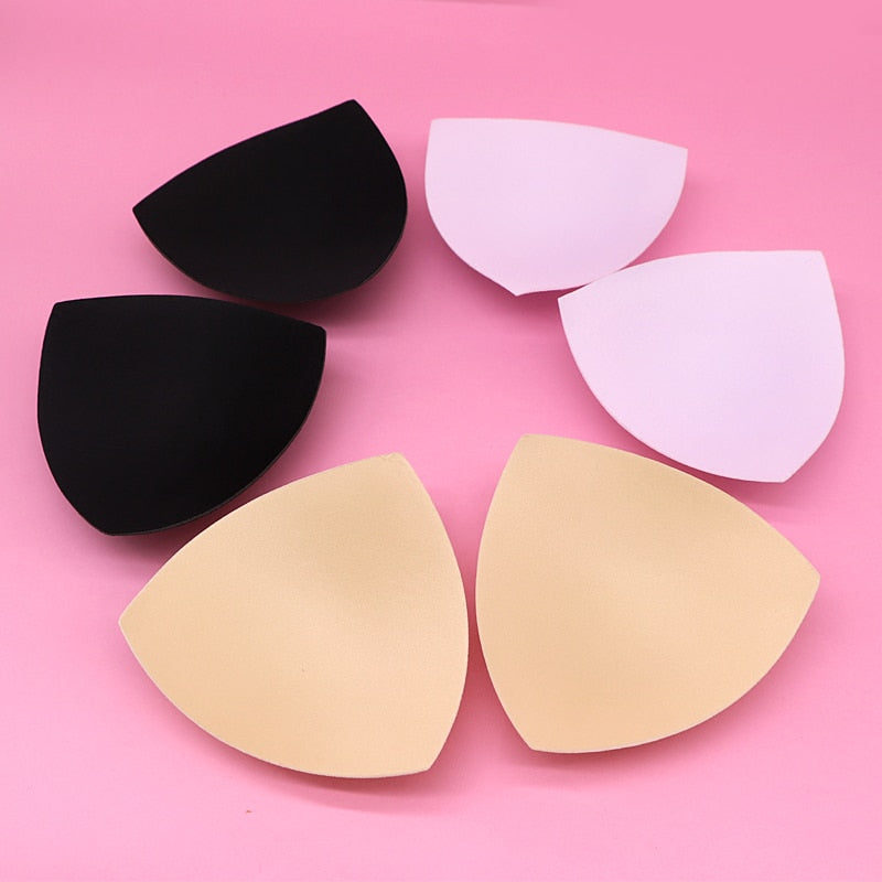 6pcs/3pair Sponge Bra Pads Push Up Breast Enhancer Removeable Bra Padding Inserts Cups for Swimsuit Bikini Padding Intimates