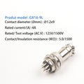 1 Set GX16 Nut TYPE Male &amp; Female Electrical Connector 2/3/4/5/6/7/8/9/10 Pin Circular Aviation Socket Plug Wire Panel Connector