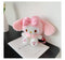 New Kawaii Sanrioed My Melody Cinnamoroll Cartoon Plush Bag Anime Soft Stuffed Animals Plushie Backpack Girls Doll Toys Gifts