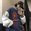 2021 street retro Letter embroidery baseball uniform cotton bomber jacket women winter loose all-match casual thickened jacket