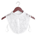 Women Cotton Lace Fake Collar Blouse Vintage Detachable Collar Women&#39;s shirt False Tie Men Lapel False Blouse Top Women Collars