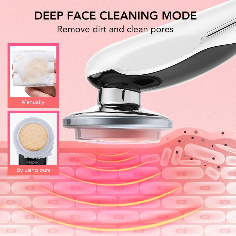7 in 1 Face Lift Devices RF Microcurrent Skin Rejuvenation Facial Massager Light Therapy Anti Aging Wrinkle Beauty Apparatus