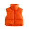 Puffy Vest Women Zip Up Stand Collar Sleeveless Lightweight Padded Cropped Puffer Quilted Vest Winter Warm Coat Jacket 2022 New