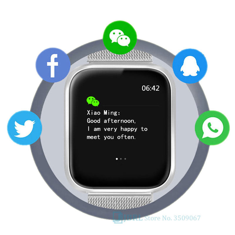 2021 Ladies Sport Bracelet Smart Watch Women Smartwatch Men Smartband Android IOS Waterproof Fitness Tracker Smart Clock Mens