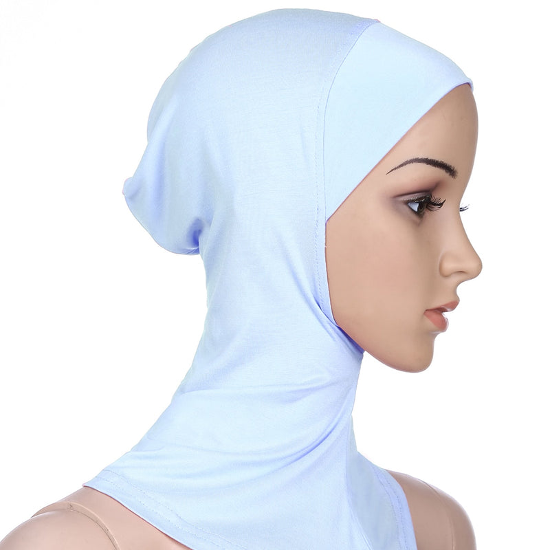 Muslim Underscarf Women Modal Hijab Cap Adjustable Muslim Stretchy Turban Full Cover Shawl Cap Full Neck Coverage for Lady