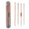 4Pcs/Set Blackhead Comedone Acne Pimple Belmish Extractor Vacuum Blackhead Remover Tool Spoon Rose Gold For Face Skin Care Tool