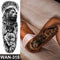 sexy fake tattoo for woman waterproof temporary tattoos large leg thigh body tattoo stickers peony lotus flowers fish dragon