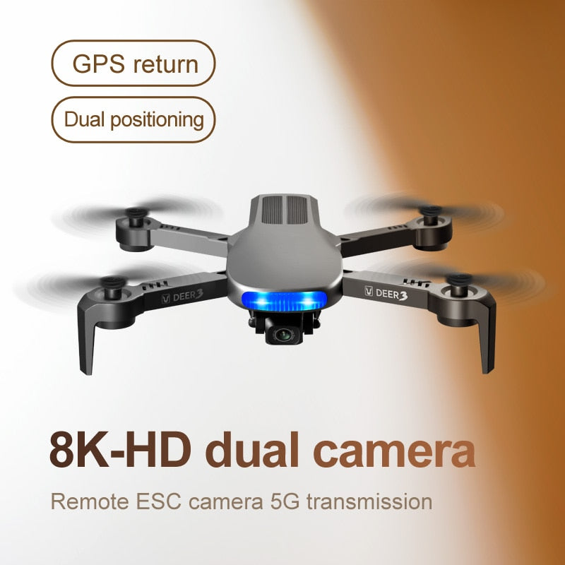 2021 New LU3 Gps Drone 8K Hd Dual Camera Profesional Helicopter Fpv Eders Foldable Rc Quadcopter 5G Wifi Brushless Motor Drones