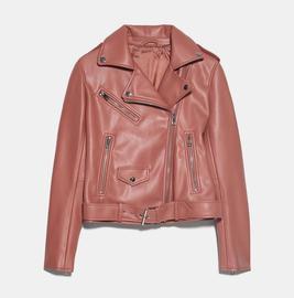 Spring and Autumn 2022 belt detachable epaulet motorcycle jacket leather jacket