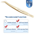 NAGARAKU Eyelash Extension Tweezers False Eyelashes Makeup Stainless Steel Professional Tweezer 3D Accurate Pincet