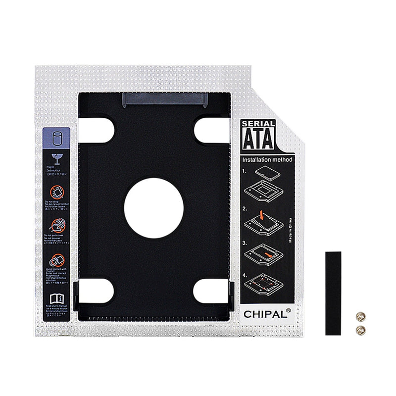 CHIPAL 2nd HDD Caddy 12.7mm 9.5mm SATA 3.0 2.5&#39;&#39; HD Hard Disk Drive Enclosure SSD Case Box For Laptop CD-ROM DVD-ROM Optical Bay