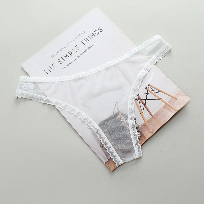 Sexy Women&#39;s Panties Lingerie G String Thongs Lace Underwear Female Perspective Women&#39;s Thong Sheer Panties Transparent Knickers
