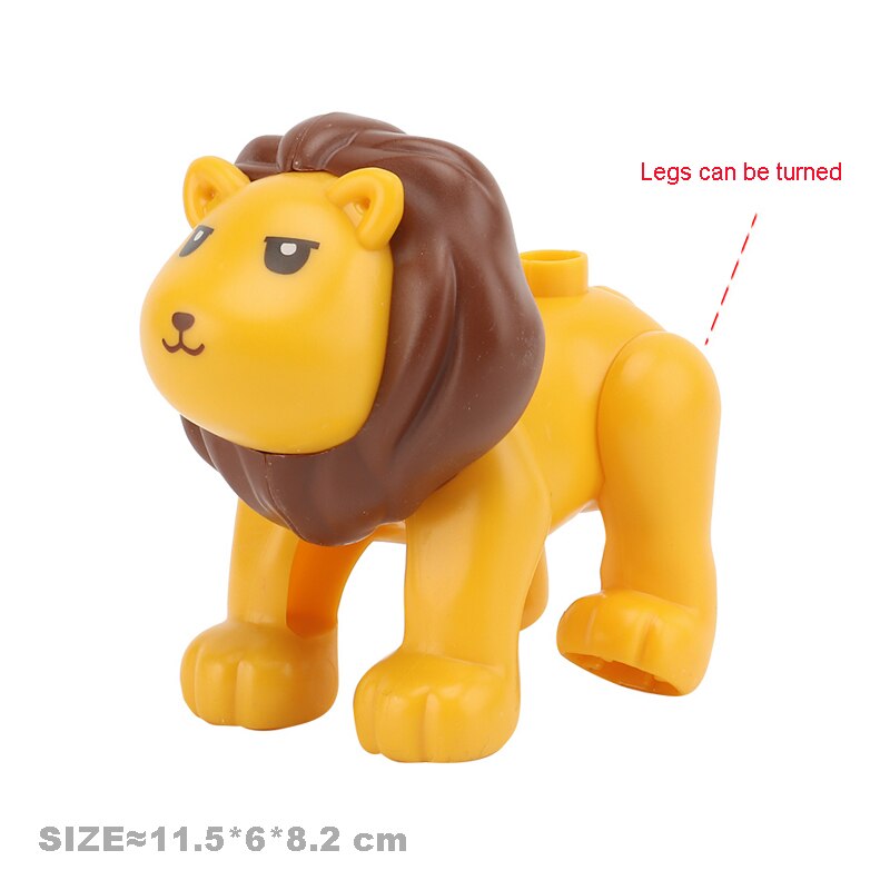 Multiple Styles Big Size Building Blocks Animals Accessories Figures Farm Zoo DIY Bricks Education Assemble Toys For Children