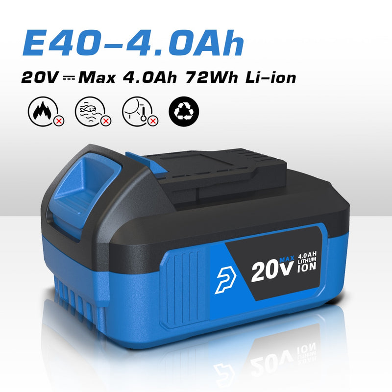 PROSTORMER 2000mAh/4000mAh work on 20V Lithium-Ion series Cordless Dirll/Brushless Wrench/Screwdriver/Circular Saw/Jig Saw