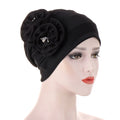 2021 New Elastic Fashion Turban Hat Solid Color Women Warm Winter Headscarf Bonnet Inner Hijabs Cap Muslim Hijab femme Wrap Head