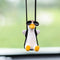 Gypsum Cute Anime Car Accessorie Swing Duck Pendant Auto Rearview Mirror Ornaments Birthday Gift Auto Decoraction Car Fragrance