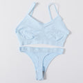 Sexy Women Bra Set Seamless Bra and Pantys Set Sexy Lingerie Set Rib Crop Top Female Brassiere Low Wasit Thong Fitness Underwear