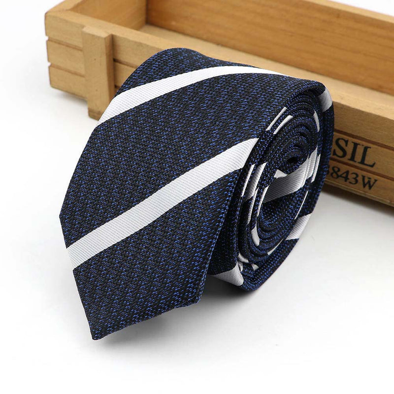 61 Colors Jacquard Striped Plaid Paisley Necktie 6cm Polyester Male Narrow Tie Skinny Tuxedo Suit Shirt Gift For Men Accessory