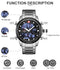 NAVIFORCE Watches for Men Luxury Brand Digital Chronograph Sport Quartz Wristwatch Waterproof Military Steel Band Luminous Clock