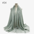 180X95CM Women Classic Muslim Crinkle Hijab Scarf Soft Cotton Head Scarves Turban Shawls Wraps Islamic Headband Femme Musulman