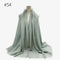 180X95CM Women Classic Muslim Crinkle Hijab Scarf Soft Cotton Head Scarves Turban Shawls Wraps Islamic Headband Femme Musulman