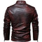 Leather Jacket Men Winter Fleece Motorcycle PU Leather Jacket Mens Stand Collar Casual Windbreaker Ropa De Hombre Slim Coat 7XL