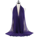 72*175cm Hijab Chiffon 2021 Maxi Big Size Scarf For Muslim Women Headscarf Ladies Headwraps Pashmina Hijab Muslim Fashion Islam