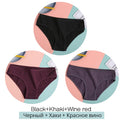 FINETOO Women&#39;s Cotton Panties 3Pcs Soft Striped Women Underpants Solid Girls Briefs Sexy Female Lingerie M-XL Comfort Underwear