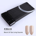 Clear Nature Black False Tips For Nail Art Display Oval Fan Style Nail Swatch Polish Stand Tips Practice Manicure Tools BEA23-2