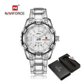 NAVIFORCE Luxury Brand Men&#39;s Wrist Watch Original Quartz Classic Watches For Men Date Waterproof Business Steel Band Clock Man