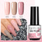 LILYCUTE 3 PCS Gel Nail Polish Set Nude Pink Glitter Sequins Matte Effect Gel Long Lasting Base Top Coat Nail Art Design Hybrid