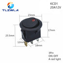 1PCS ON/OFF Round Rocker Switch LED illuminated Car Dashboard Dash Boat Van 12V 24V / 6A 250V / 10A 125V 2/3/4PIN Switch 20MM