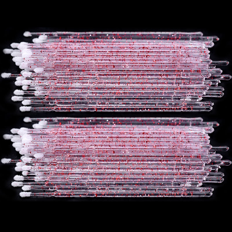 Crystal Disposable Eyelash Brushes Swab Microbrushes Eyelash Extension Tools Individual Eyelashes Removing Tools Applicators