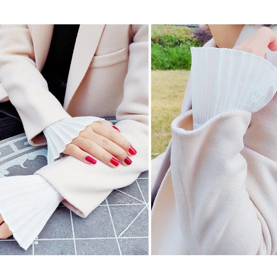New Fake sleeves autumn winter wild sweater decorative sleeves pleated wrist Pleated organ fake sleeves universal fake cuff