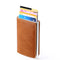 Customized 2022 Credit Card Holder Wallet Men Women RFID Aluminium Bank Cardholder Case Vintage Leather Wallet with Money Clips
