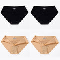4 PCS/Lot Seamless Panties For Women Plain Panties Slip Silk Female Underwear Soft Thin Light Panti Culotte Femme Underpants