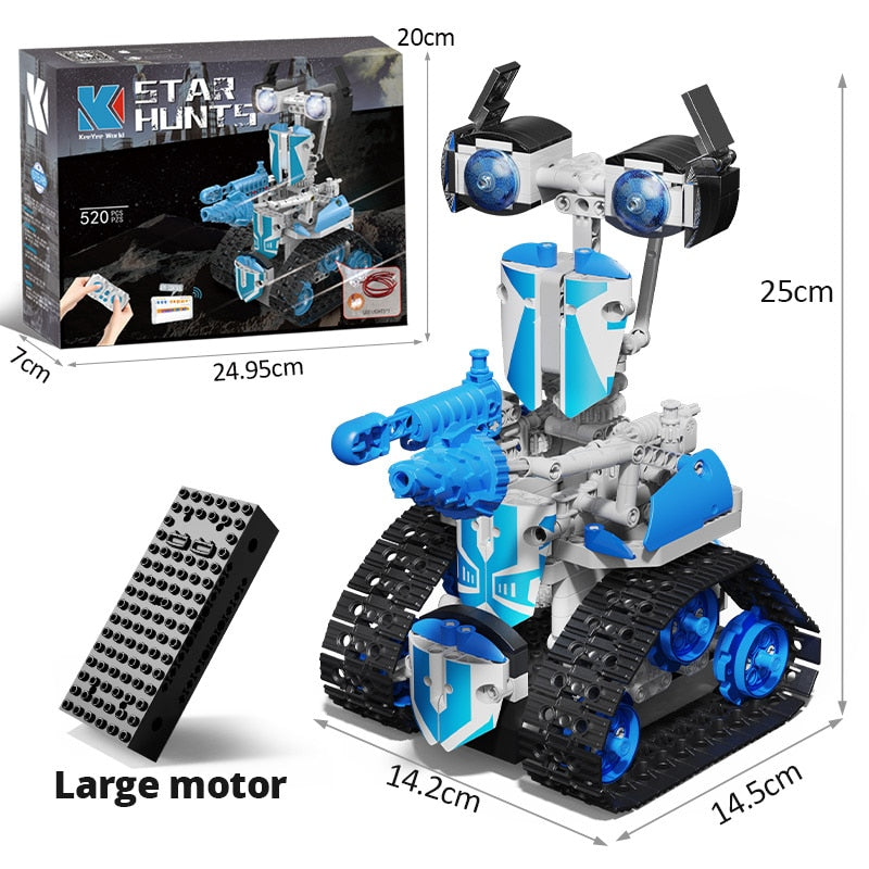 ZKZC 408PCS City Creative High-tech RC Robot Electric Building Blocks Remote Control Intelligent Robot Bricks Toys For Children