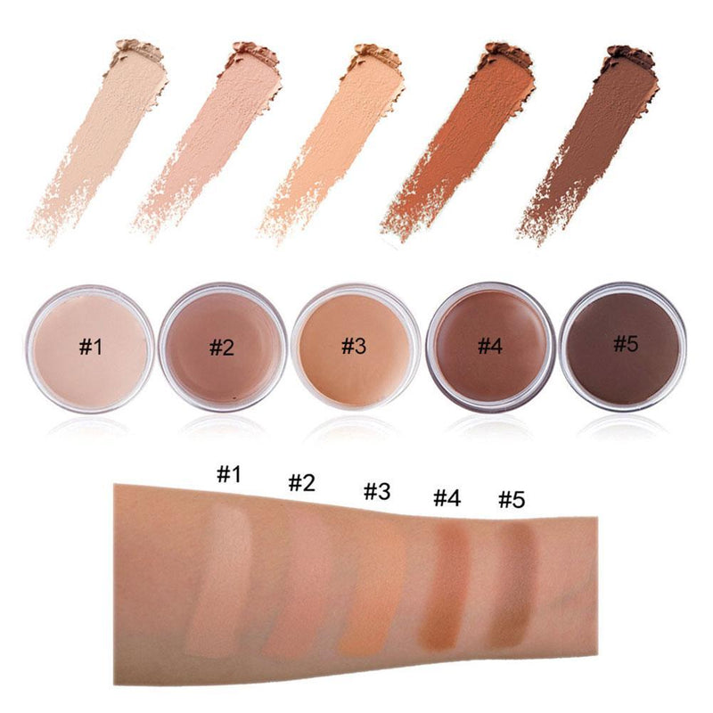 New 1Pcs 10g Natural Concealer Fade Wrinkles &amp; Dark Circles Face Oil Control Foundation Smooth Concealer Setting Cream 5 Colors