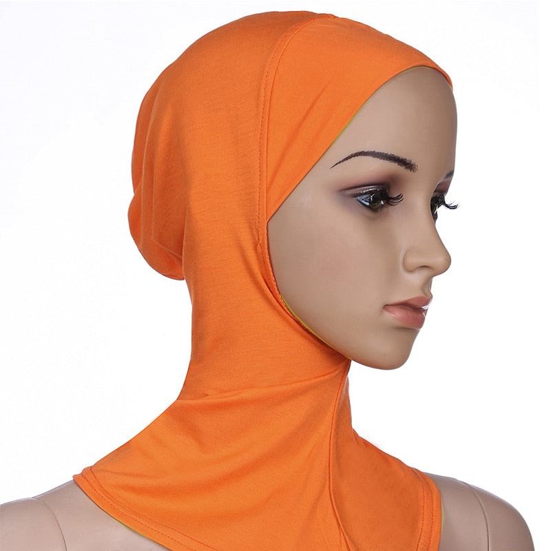 New Fashion Muslim Underscarf Women Veil Hijab Islamic Soft Cotton Solid Color Elastic Comfortable Breathable Casual Turbans