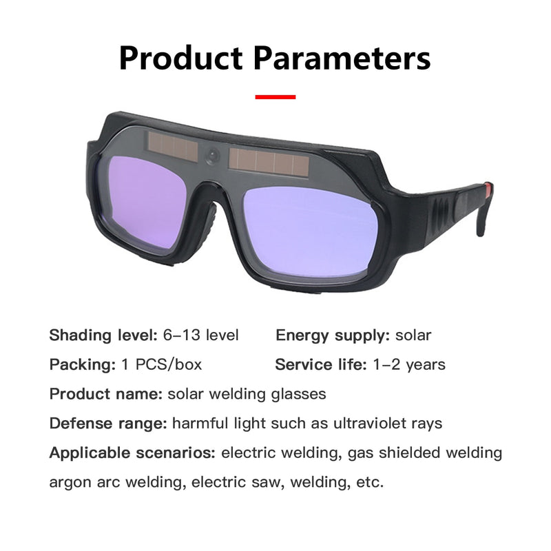 Automatic Darkening Dimming Welding Glasses Anti-glare Argon Arc Welding Glasses Welder Eye Protection Goggles Tools