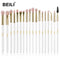 BEILI Black 10-19Pcs Makeup Brushes Natural Hair Eyeshadow Blending Eyeliner Makeup Brush Set Shader Eyebrow brochas maquillaje