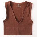 Vintage Crop Top Women Seamless Underwear Sexy Lingerie Female Tanks Vest Harajuku Deep V Neck Summer Camis Crop Top Camisole