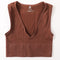 Vintage Crop Top Women Seamless Underwear Sexy Lingerie Female Tanks Vest Harajuku Deep V Neck Summer Camis Crop Top Camisole