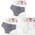 VDOGRIR 3Pcs/Lot Sexy Women&#39;s Mid Rise Panties Set Underwear Seamless Solid Color Briefs Comfortable Underpants Lady Lingerie