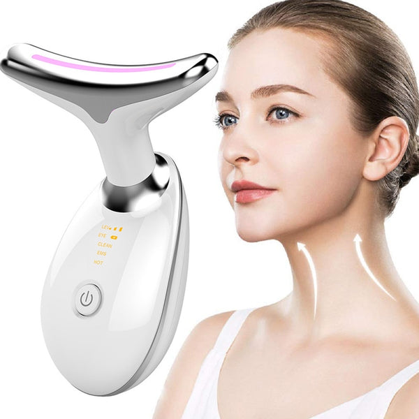 Neck Face Beauty Device LED Photon Therapy Skin Tighten Reduce Double Chin Anti Wrinkle Remove  Lifting Massager Skin Care Tools