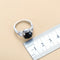 2022 Sell Well Wedding 925 Mark Jewelry Sets Black Zircon Dangle Earrings And Necklace Ring 3 Piece Set women Trendy Costume