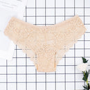 Fashion Sexy Full Lace Panties Transparent Women Briefs Female Hollow Out Low Cut Panty Breathable Bow Wholesale Underwear
